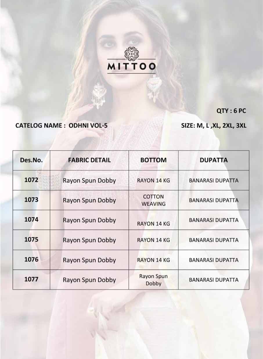 Kurta Vol-5 Mittoo Rayon Spun Dobby Kurti Sets Kurta Vol-5 Mittoo Rayon Spun Dobby Kurti Sets